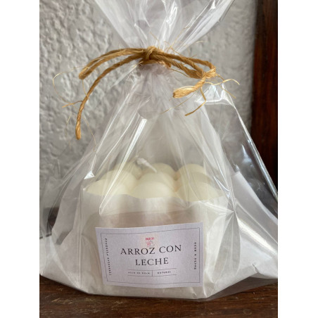 Vela de burbuja grande arroz con leche