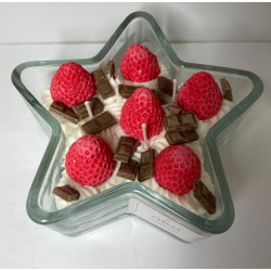 Fresas con crema y chocolate